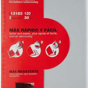 apli pack de 3 forros de libros con solapa ajustable 290 mm pvc forra en 3 pasos