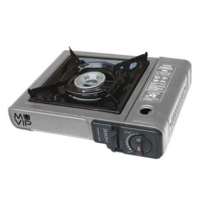 muvip cocina de gas portatil 1 fuego encendido automatico quemador de aluminio valvula doble sellado maleta de transporte