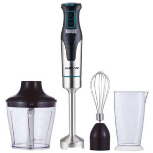 muvip batidora de mano inox 1200w + accesorios 2 velocidades control de velocidad cuerpo de acero inoxidable