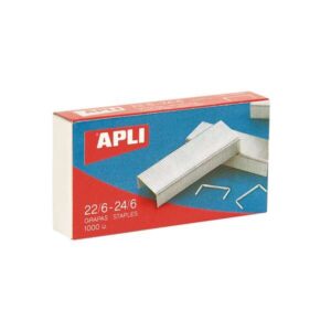 apli grapas 22/6 24/6 galvanizadas capacidad de grapado aprox 20 hojas caja de 1000 grapas