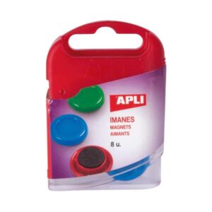 apli pack de 8 imanes Ø 20 mm colores surtidos