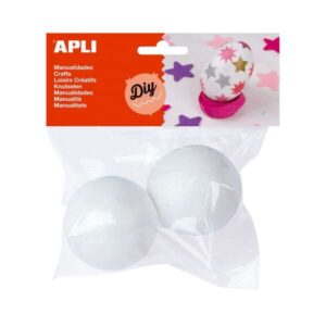 apli pack de 2 bolas de porexpan Ø 70 mm color blanco