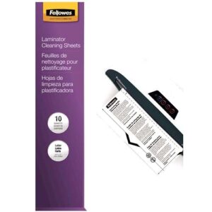 fellowes pack de 10 hojas de limpieza y transportador a4 para plastificadora