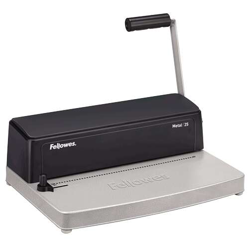 fellowes metal 25 encuadernadora manual a4 de espiral metalico perfora hasta 10 hojas encuaderna hasta 450 hojas