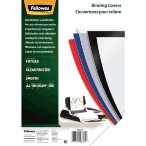 fellowes pack de 100 portadas de polipropileno a4 280 micras muy resistentes transparente