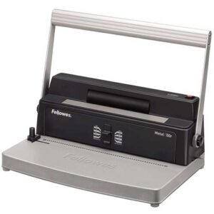 fellowes metal 50r encuadernadora manual de espiral metalico a4 perfora hasta 12 hojas encuaderna hasta 450 hojas paso del espiral 5:1 incluye alicates