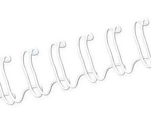 fellowes wire pack de 100 espirales dobles metalicas 10mm hasta 80 paginas color blanco