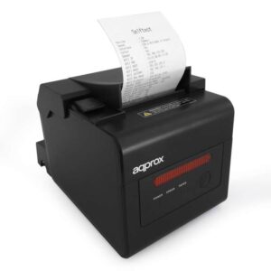 approx impresora termica de recibos wifi + lan resolucion 203dpi velocidad 300mm/s usb, rj 11, lan auto corte y corte manual