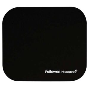fellowes alfombrilla para raton con microban proteccion antibacteriana base de goma 23.2x19.9cm color negro