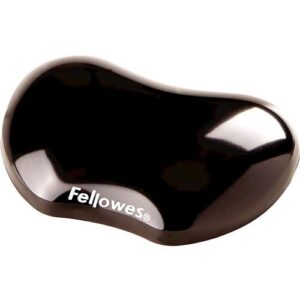 fellowes crystal reposamuñecas flexible de gel resistente a las manchas color negro