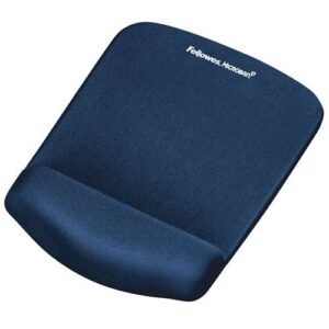 fellowes plushtouch alfombrilla con reposamuñecas foam fusion confor superior proteccion antibacterias base antideslizante color azul
