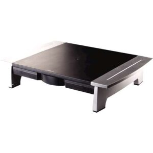 fellowes office suites soporte para monitor 5 ajustes de altura cajon de almacenamiento espacio para portatil peso max 36kg