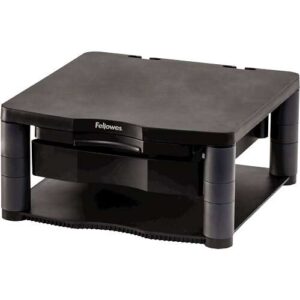 fellowes soporte para monitor plus 5 ajustes de altura cajon de almacenamiento peso max 36kg