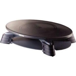 fellowes soporte para monitor giratorio 45º ajuste de altura entre 76mm y 114mm bandeja en la parte inferior peso max 14kg