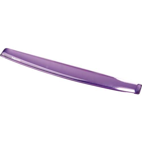 fellowes crystal reposamuñecas flexible de gel para teclado resistente a las manchas color violeta