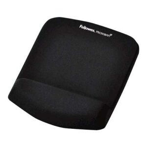 fellowes plushtouch alfombrilla con reposamuñecas foam fusion base antideslizante material extrasuave proteccion antibacterias color negro