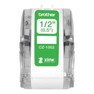 brother cz1002 rollo de etiquetas originales de tamaño personalizado ancho 12mm x 5 metros zero ink