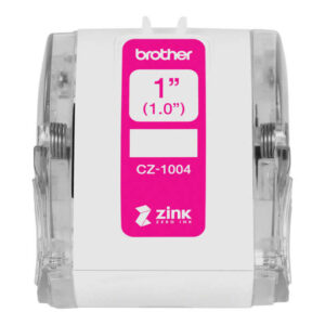 brother cz1004 rollo de etiquetas originales de tamaño personalizado ancho 25mm x 5 metros zero ink