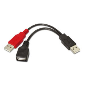 aisens cable usb 2.0+alimentacion tipo a/m+a alimentacion/m a hembra 15cm color negro