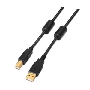 aisens cable usb 2.0 impresora super alta calidad con ferrita tipo a macho a tipo b macho 5.0m color negro