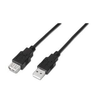 aisens cable extension usb 2.0 tipo a macho a tipo a hembra 1.0m color negro