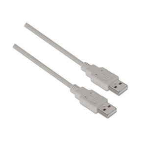 aisens cable usb 2.0 tipo a macho a a macho 1.0m color beige