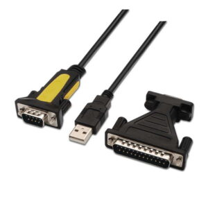 aisens conversor usb a serie tipo a macho a rs232 db9/m db25/m 1.8m color negro