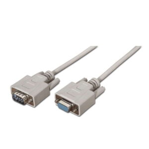 aisens cable serie rs232 db9/m db9/h 1.8m color beige