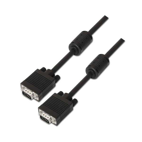 aisens cable svga con ferrita hdb15/macho hdb15/macho 3.0m para monitor televisor y proyector color negro