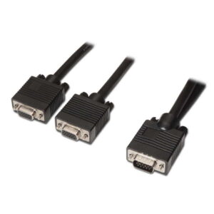 aisens cable bifurcador svga hdb15/m 2xhdb15/h 45cm color negro