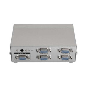 aisens svga duplicador para 4 monitores con alimentacion color plata