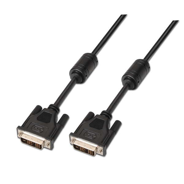 aisens cable dvi single link 18+1 con ferrita dvi d macho a dvi d macho 5.0m (1920x1200) color negro