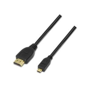 aisens cable micro hdmi alta velocidad / hec a macho d/macho 0.8m compatibilidad 3d y ethernet color negro