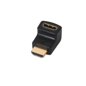 aisens adaptador hdmi acodado a hembra a macho conectar hdmi en espacio reducio color negro