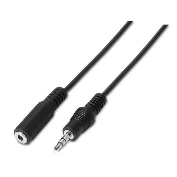 aisens cable audio estereo jack 3.5/m jack 3.5/h 3.0m color negro
