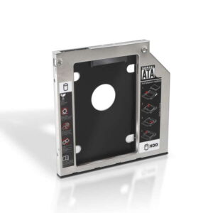 aisens adaptador disco duro de 7.0 mm para unidad optica portatil de 9.5 mm instalar un segundo disco duro 2.5" o ssd en un portatil color plata