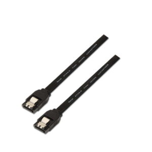 aisens cable sata iii datos 6g con anclajes 0.5m para disco duro sata i ii iii ssd color negro