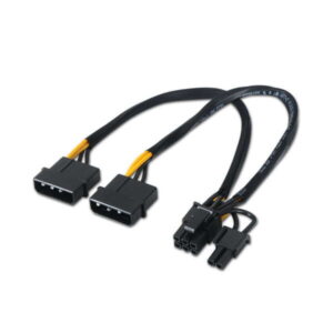 aisens cable tarjeta grafica 2xmolex 4pin/m pci e(molex 6+2pin)/m 20cm 100% cobre color negro