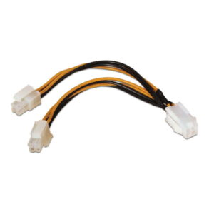 aisens cable de alimentacion para microprocesador 4pin/h 4+4pin/m 15cm 100% cobre color negro