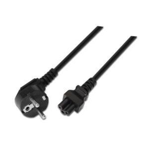 aisens cable alimentacion trebol cee7 acodado/m c5/h 1.5m 100% cobre puro awg18 color negro