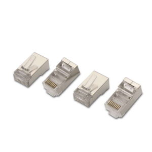 aisens pack de 10 conectores rj45 8 hilos ftp cat.6 awg24 color plata