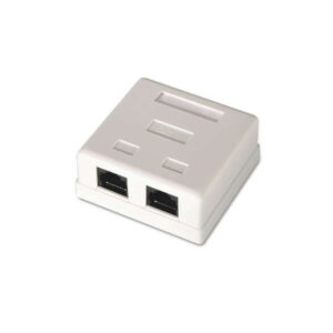 aisens roseta de superficie rj45 cat.6 utp 2 tomas color blanco