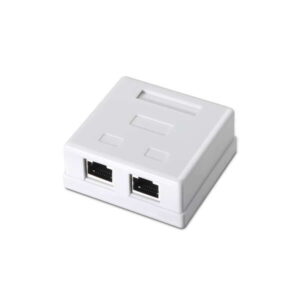 aisens roseta de superficie rj45 cat.6 ftp 2 tomas color blanco