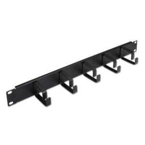 aisens organizador de cables metalico con 5 anillos 19" 1u color negro