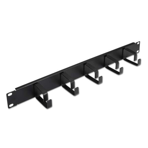 aisens organizador de cables metalico con 5 anillos 19" 1u color negro