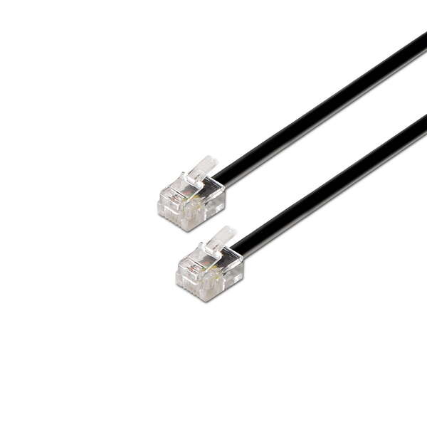 aisens cable de telefono 6p4c m m 2.0m color negro