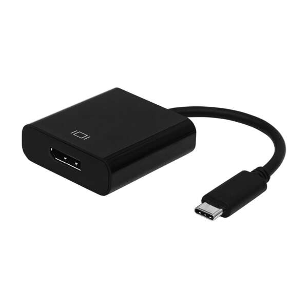 aisens conversor usb c a displayport 4k@60hz usb c/m dp/h 15cm color negro