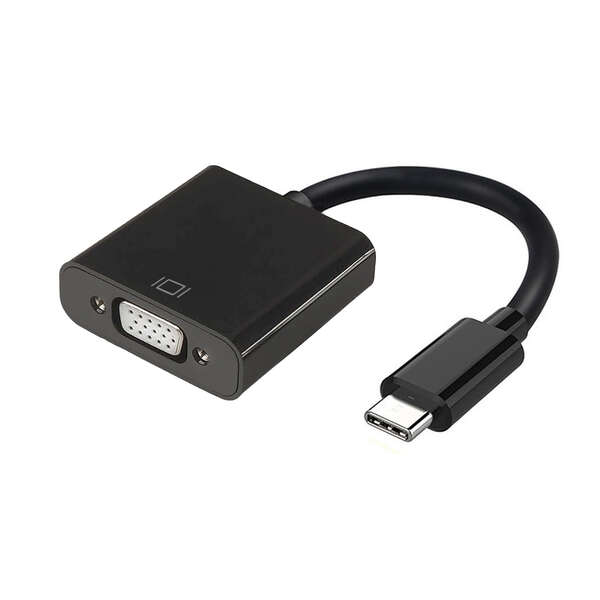 aisens conversor usb c a vga usb c/m hdb15/h 15cm color negro