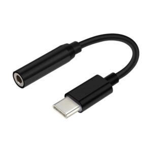 aisens conversor usb c a audio frecuencia de muestreo 384khz 32bit usb c/m jack 3.5/h 15cm color negro