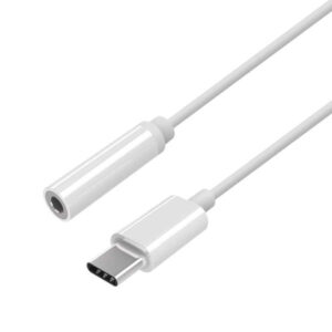 aisens conversor usb c a audio estilo apple usb c/m jack 3.5/h 15cm color blanco
